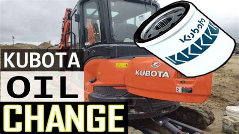 kubota mini excavator check engine oil|kubota mini oil change.